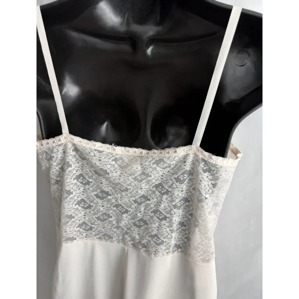 Vintage Legacies Blush Pink Nightgown Sexy Retro Victorian sz M Lace Trim Dress
